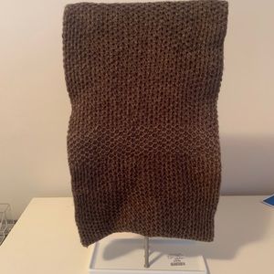 Matte Brown Knitted Infinity Scarf ♾ 🧣